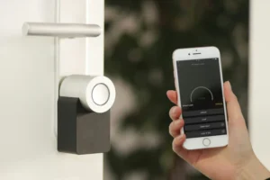 smart lock opened with a mobile phone